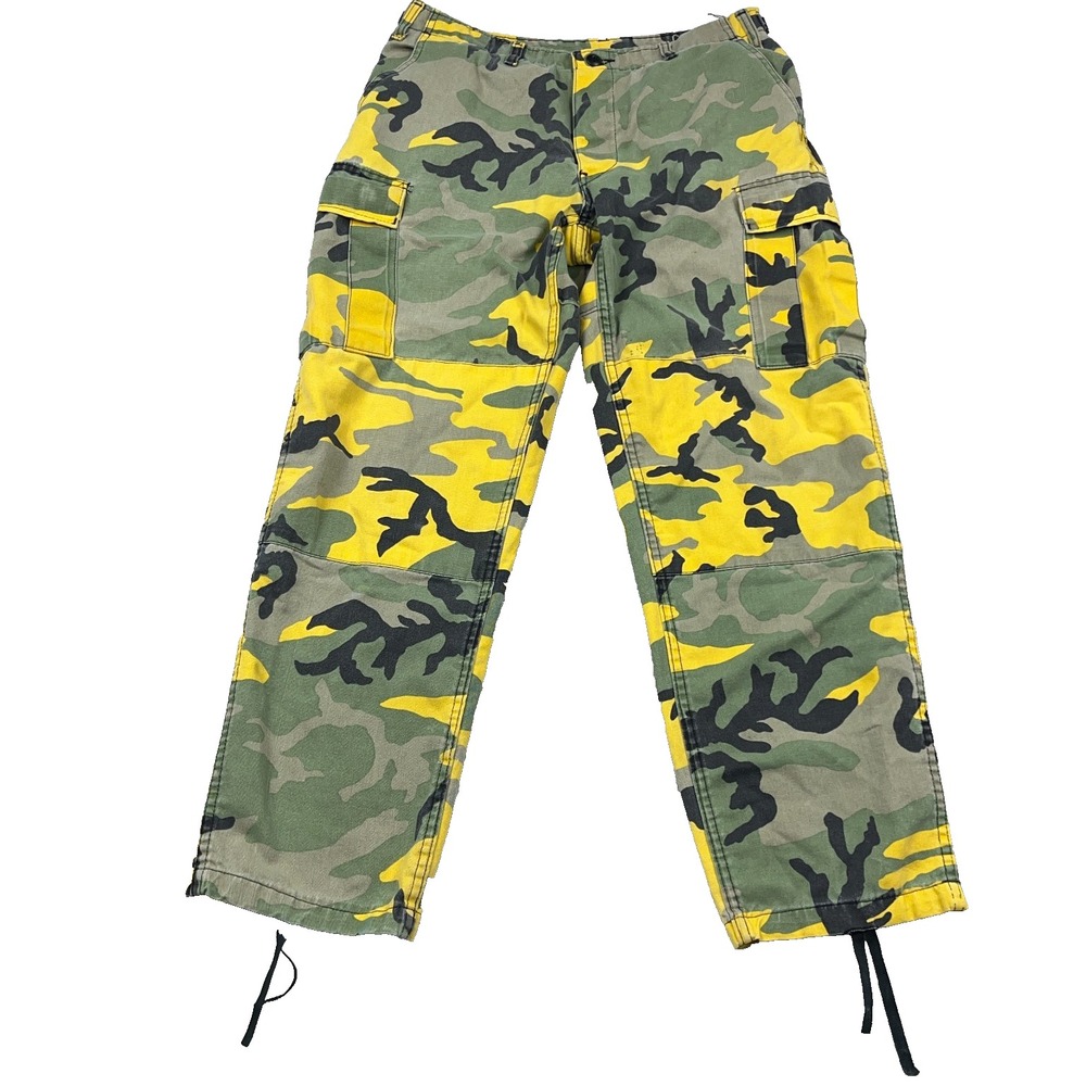 Vintage Camo Cargo Pants Men 32x30 BDU Tactical Baggy Skate 90s Y2K ROTHCO